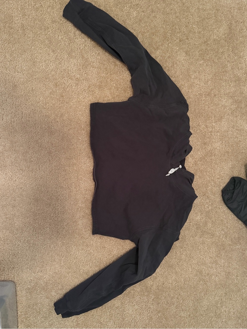 Lululemon Women's Black Cropped Crewneck Sweatshirt